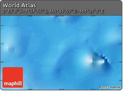 Physical Map of the Area around 1° 55' 32" S, 141° 10' 30" E