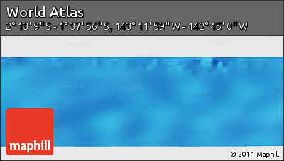 Physical Panoramic Map of the Area around 1° 55' 32" S, 142° 43' 29" W