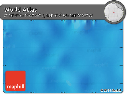 Physical Map of the Area around 1° 55' 32" S, 143° 34' 29" W