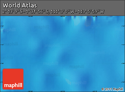 Physical Map of the Area around 1° 55' 32" S, 143° 34' 29" W