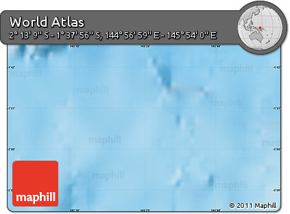 Physical Map of the Area around 1° 55' 32" S, 145° 25' 30" E
