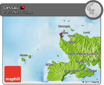 Physical 3D Map of Lessau