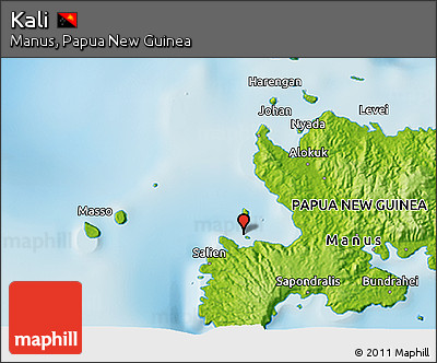 Physical 3D Map of Kali