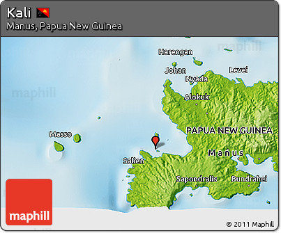 Physical 3D Map of Kali