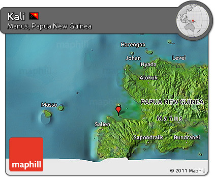 Satellite 3D Map of Kali