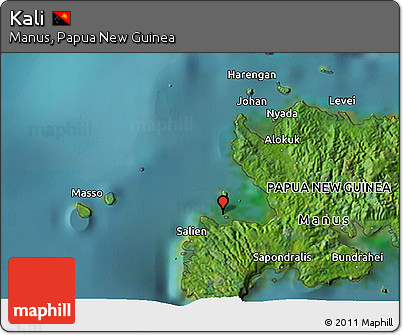 Satellite 3D Map of Kali