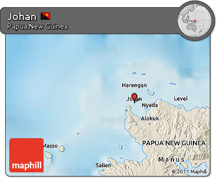 Shaded Relief 3D Map of Johan
