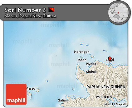 Shaded Relief 3D Map of Sori Number 2