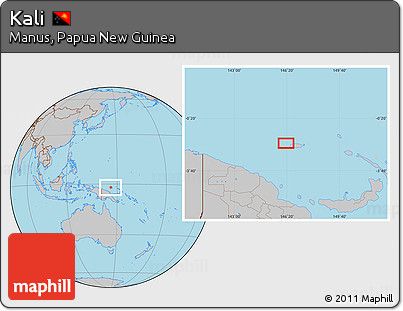 Gray Location Map of Kali
