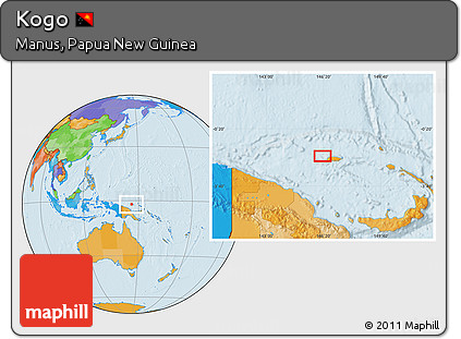 Political Location Map of Kogo