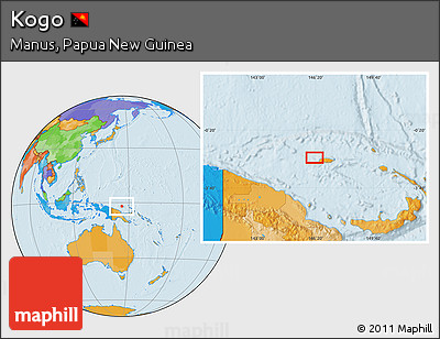 Political Location Map of Kogo
