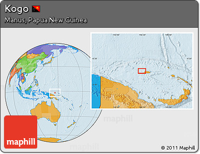 Political Location Map of Kogo