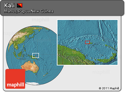 Satellite Location Map of Kali