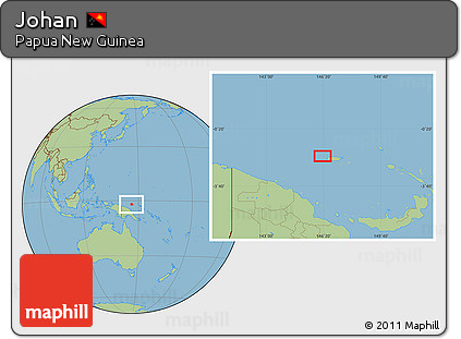 Savanna Style Location Map of Johan