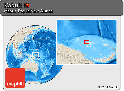 Shaded Relief Location Map of Kabuli