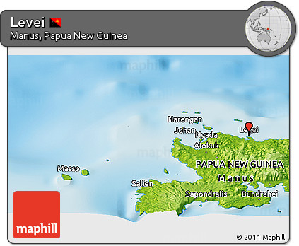 Physical Panoramic Map of Levei