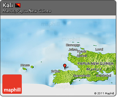 Physical Panoramic Map of Kali