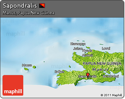 Physical Panoramic Map of Sapondralis