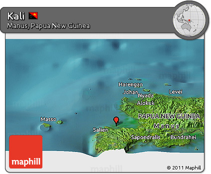 Satellite Panoramic Map of Kali
