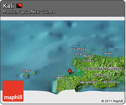 Satellite Panoramic Map of Kali
