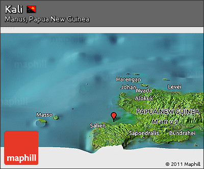 Satellite Panoramic Map of Kali
