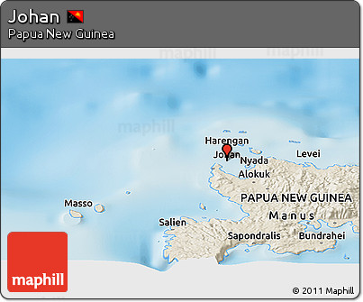 Shaded Relief Panoramic Map of Johan
