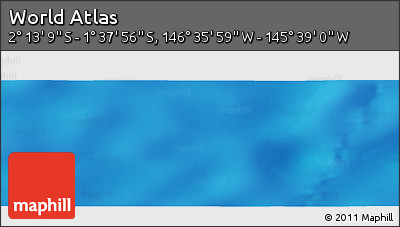 Physical Panoramic Map of the Area around 1° 55' 32" S, 146° 7' 30" W