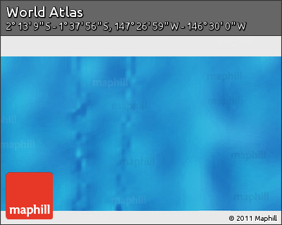 Physical 3D Map of the Area around 1° 55' 32" S, 146° 58' 29" W