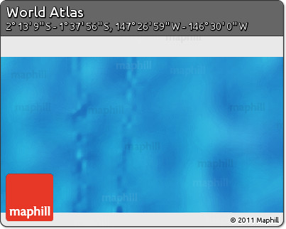 Physical 3D Map of the Area around 1° 55' 32" S, 146° 58' 29" W