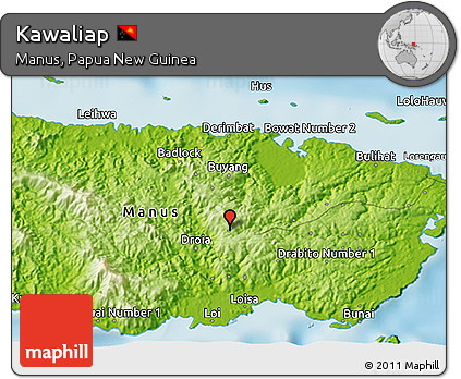 Physical 3D Map of Kawaliap