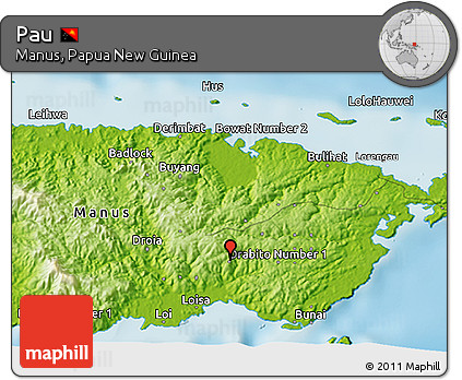 Physical 3D Map of Pau