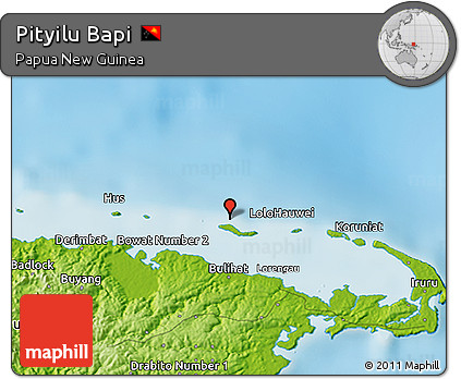 Physical 3D Map of Pityilu Bapi