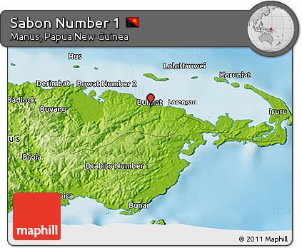 Physical 3D Map of Sabon Number 1