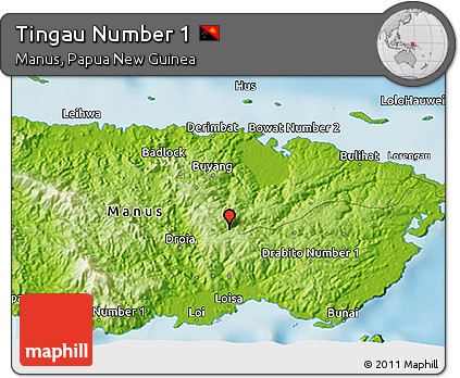 Physical 3D Map of Tingau Number 1