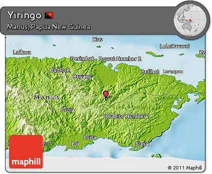 Physical 3D Map of Yiringo