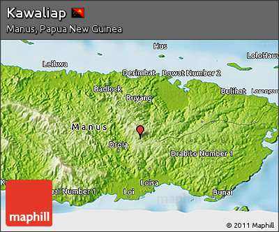 Physical 3D Map of Kawaliap