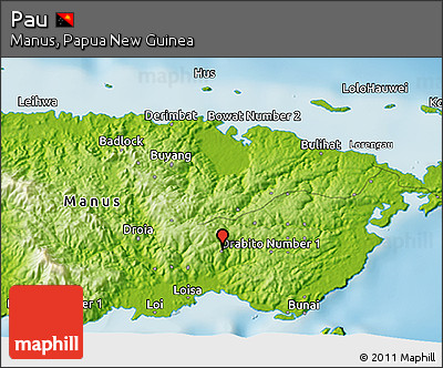 Physical 3D Map of Pau