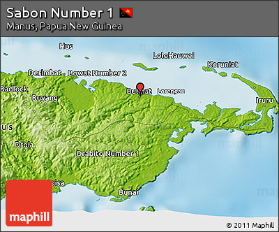 Physical 3D Map of Sabon Number 1