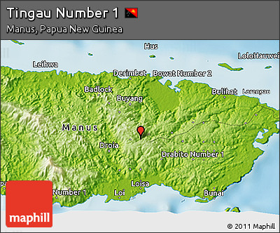 Physical 3D Map of Tingau Number 1