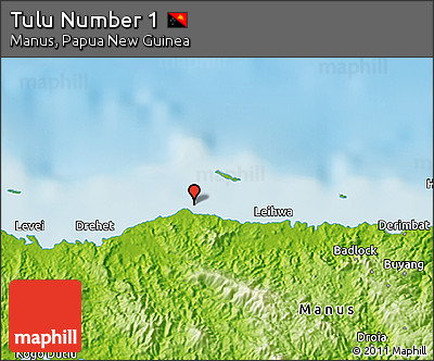 Physical 3D Map of Tulu Number 1