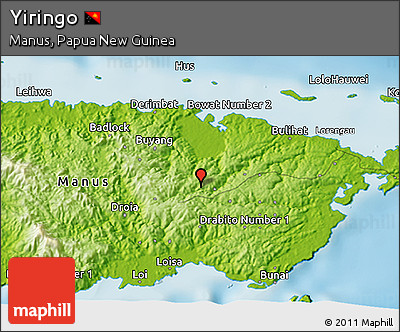 Physical 3D Map of Yiringo