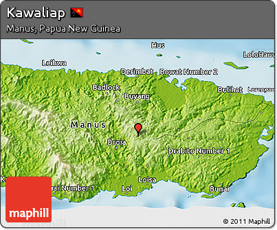 Physical 3D Map of Kawaliap