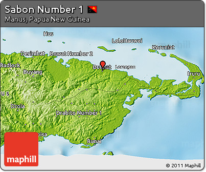 Physical 3D Map of Sabon Number 1