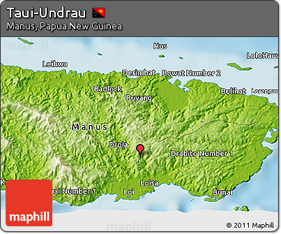 Physical 3D Map of Taui-Undrau