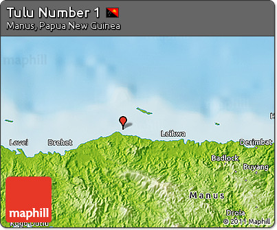 Physical 3D Map of Tulu Number 1