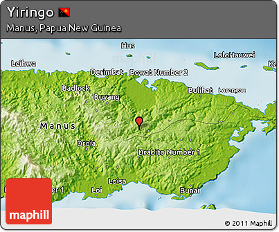 Physical 3D Map of Yiringo