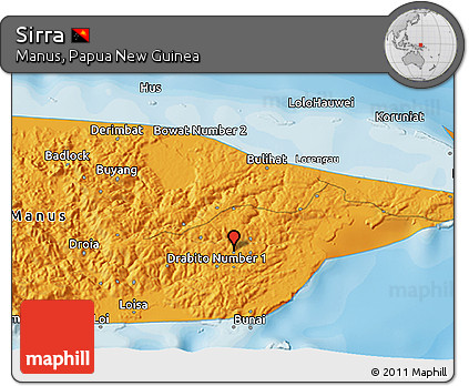 Political 3D Map of Sirra