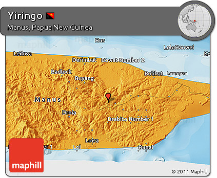 Political 3D Map of Yiringo