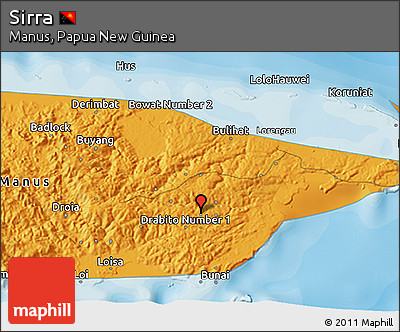 Political 3D Map of Sirra