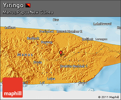 Political 3D Map of Yiringo